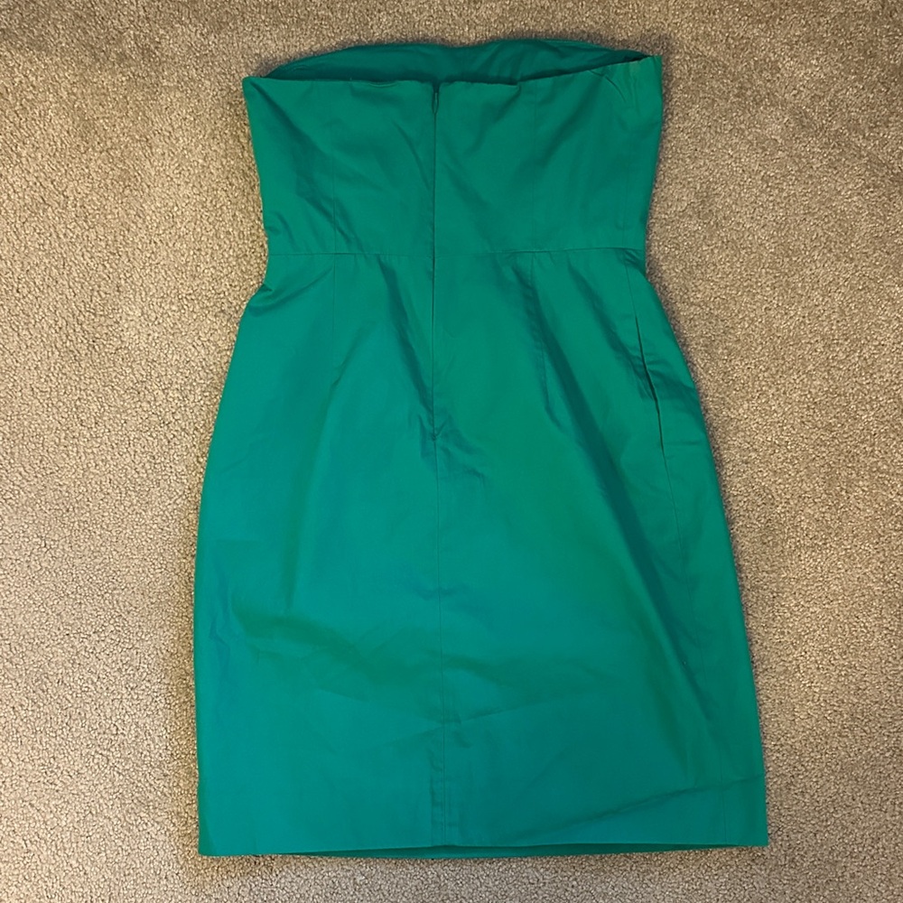 Jcrew Strapless Green Dress - Picture 2 of 3